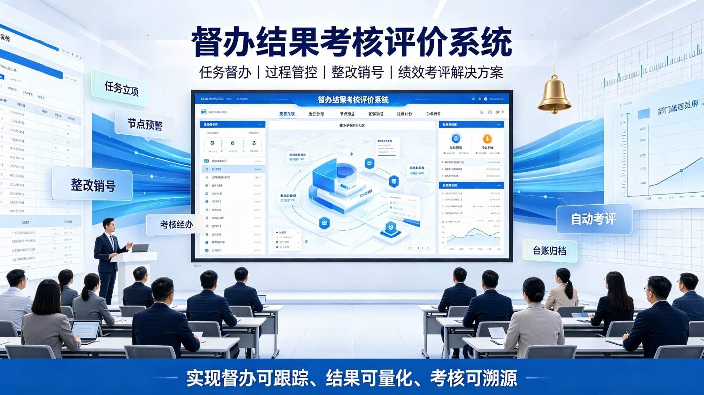 督办结果考核评价系统：督办闭环落实，过程管控与绩效数字化考评解决方案