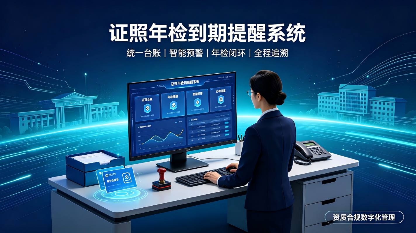 证照年检到期提醒系统：智能预警管控，杜绝证照逾期风险(图1)