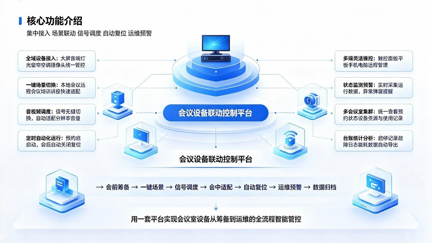 会议设备联动控制系统：智慧会议室智能管控与高效运维解决方案(图3)