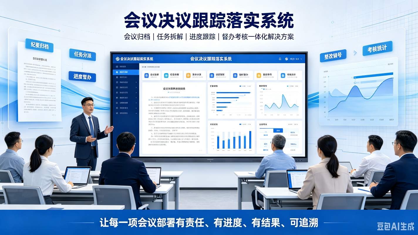 会议决议跟踪落实系统：会议事项进度管控与落地考核解决方案