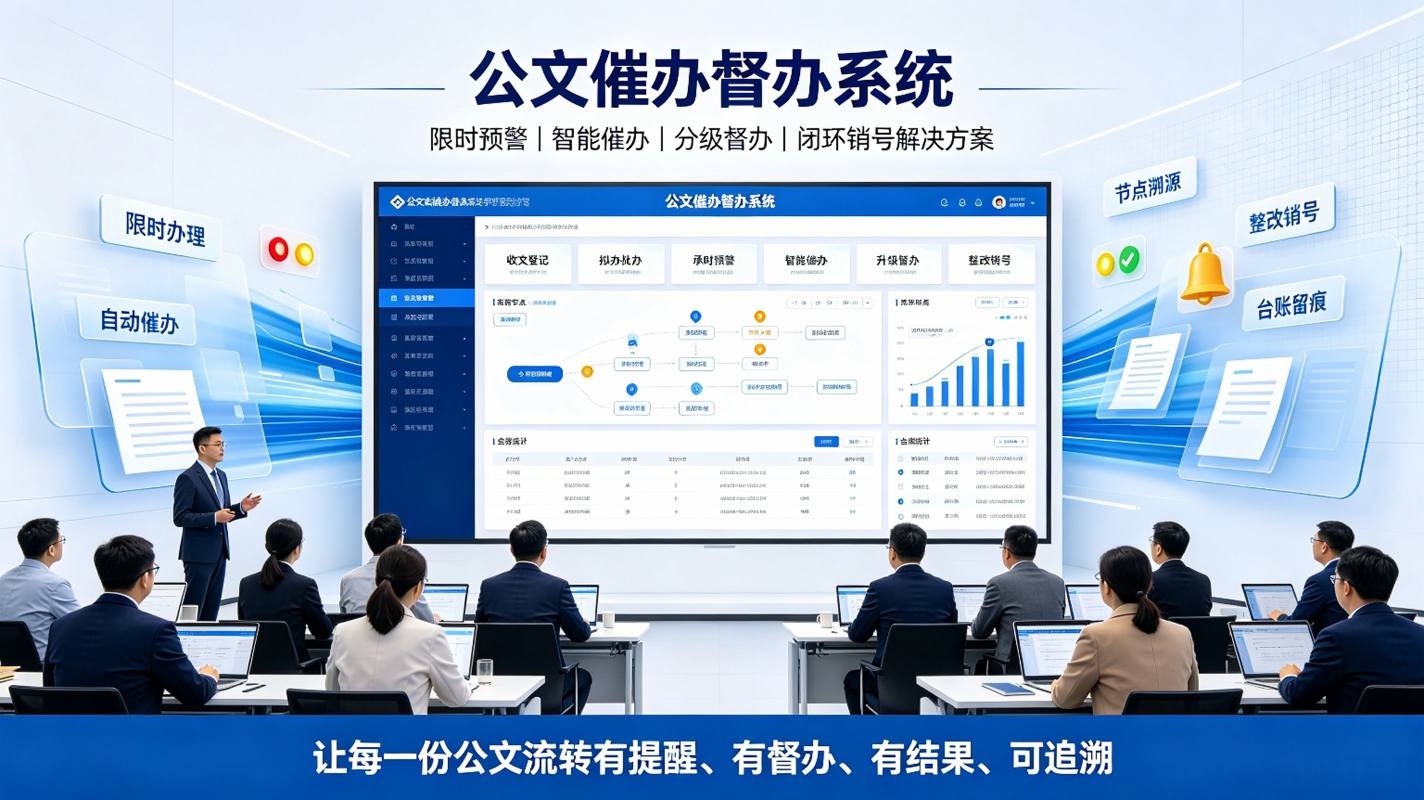 公文催办督办系统:公文智能预警与闭环落地解决方案(图1) 公文催办督办系统:公文智能预警与闭环落地解决方案(图1)
