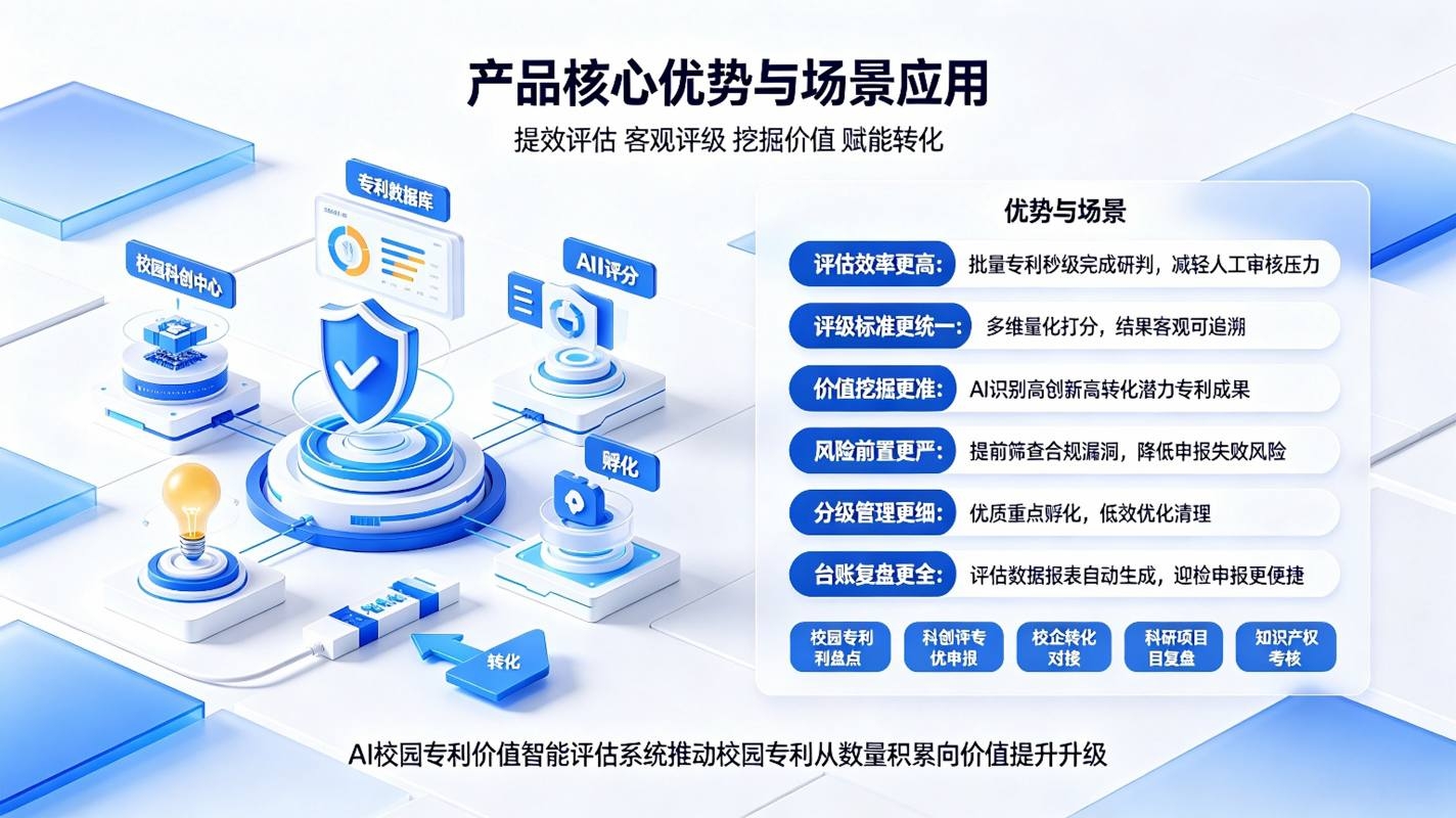 AI校园专利价值智能评估系统:高校专利智能评级与成果转化赋能方案(图4) AI校园专利价值智能评估系统:高校专利智能评级与成果转化赋能方案(图4)