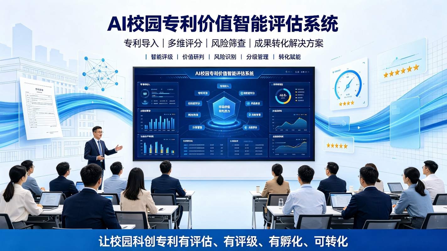AI校园专利价值智能评估系统:高校专利智能评级与成果转化赋能方案(图1) AI校园专利价值智能评估系统:高校专利智能评级与成果转化赋能方案(图1)