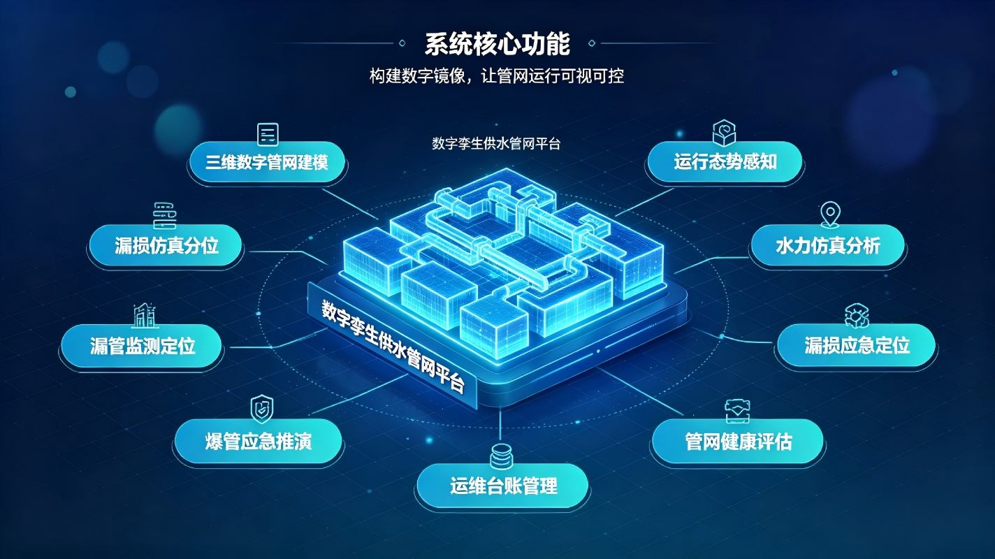 数字孪生供水管网系统:管网可视化仿真,赋能水务智慧化运维(图3) 数字孪生供水管网系统:管网可视化仿真,赋能水务智慧化运维(图3)
