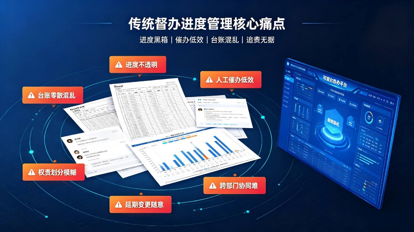 督办事项进度可视化系统:全程可视可控,实现督查督办闭环落地(图2) 督办事项进度可视化系统:全程可视可控,实现督查督办闭环落地(图2)