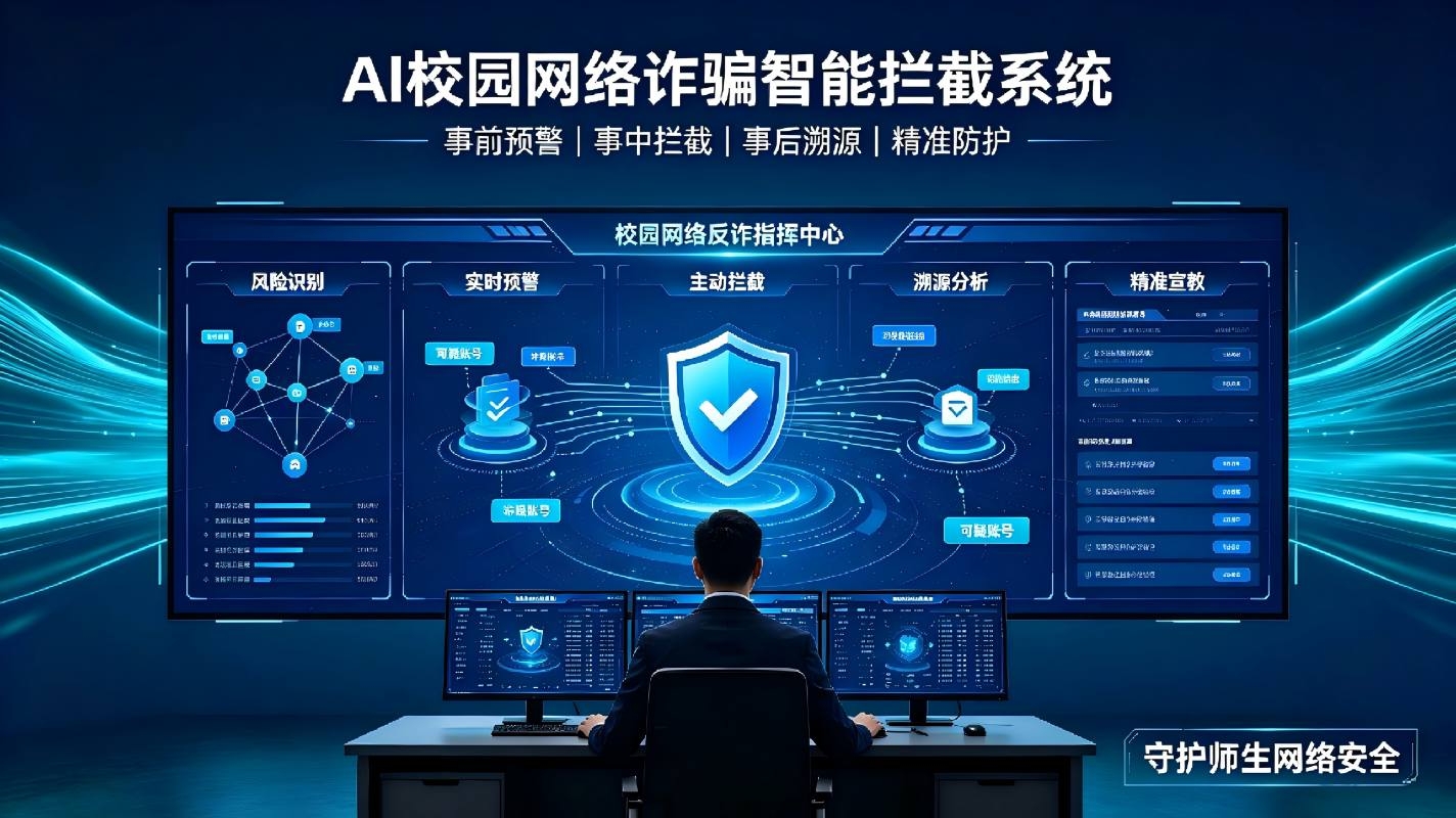 AI校园网络诈骗智能拦截系统:筑牢校园反诈屏障,守护师生网络安全(图1) AI校园网络诈骗智能拦截系统:筑牢校园反诈屏障,守护师生网络安全(图1)