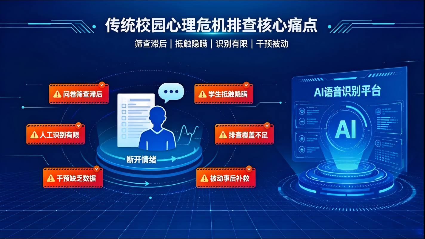 AI校园心理危机语音识别系统:智能捕捉心理风险,筑牢校园心理安全防线(图2) AI校园心理危机语音识别系统:智能捕捉心理风险,筑牢校园心理安全防线(图2)