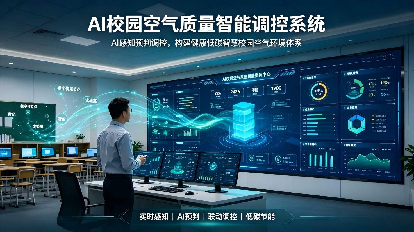 AI校园空气质量智能调控系统:构建健康低碳智慧校园空气环境体系(图1) AI校园空气质量智能调控系统:构建健康低碳智慧校园空气环境体系(图1)