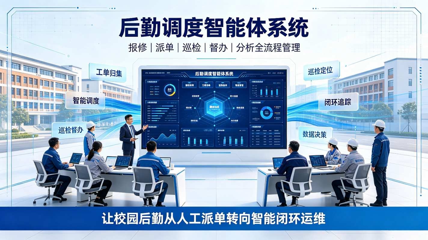 后勤调度智能体系统:校园后勤智能运维方案(图1) 后勤调度智能体系统:校园后勤智能运维方案(图1)
