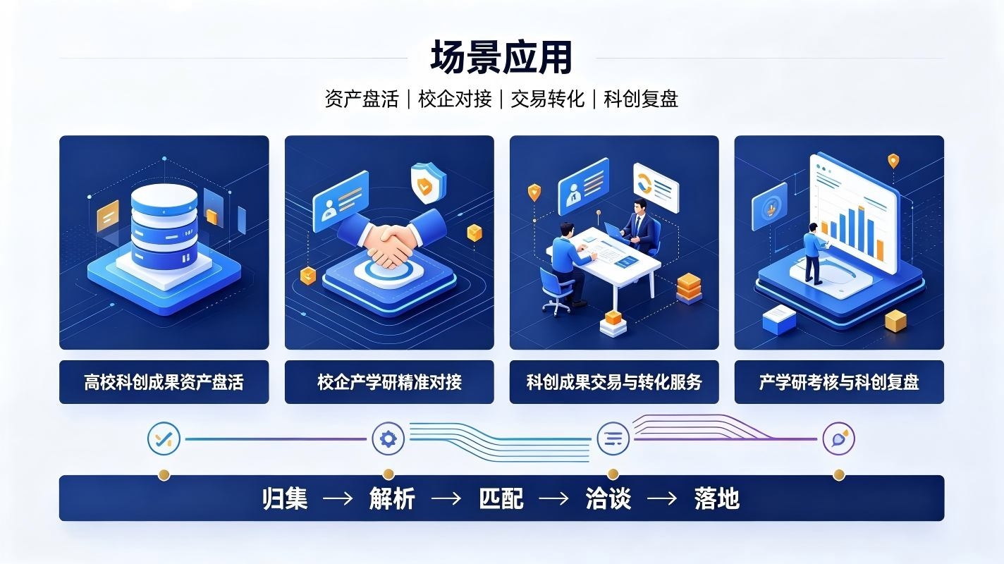 成果转化对接智能体系统:构建高校产学研全链路成果落地赋能体系(图4) 成果转化对接智能体系统:构建高校产学研全链路成果落地赋能体系(图4)