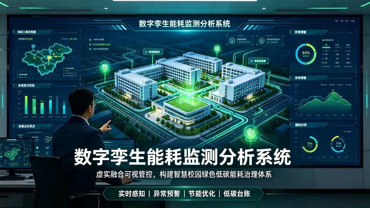 数字孪生能耗监测分析系统:构建智慧校园绿色低碳能耗治理体系(图1) 数字孪生能耗监测分析系统:构建智慧校园绿色低碳能耗治理体系(图1)