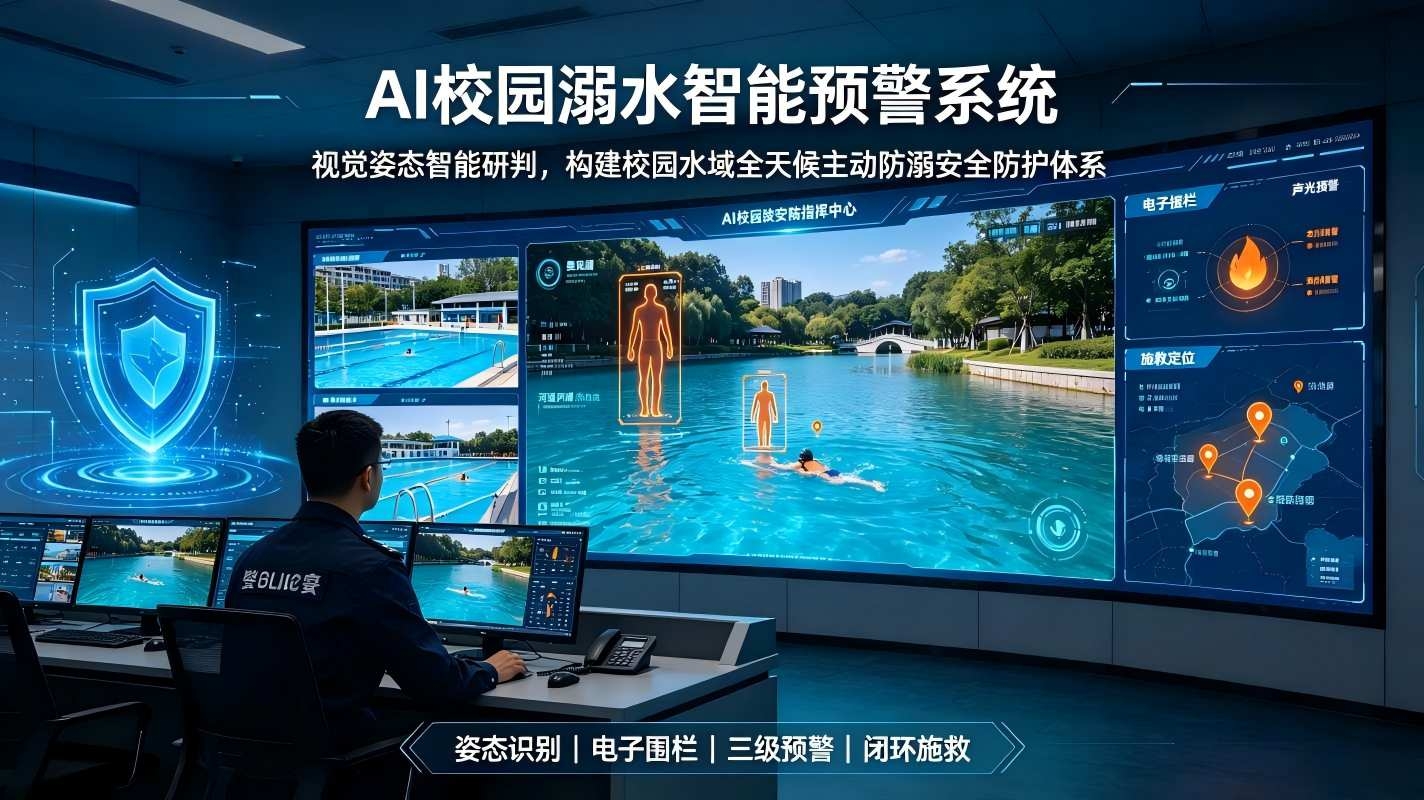 AI校园溺水智能预警系统:构建校园水域全天候主动防溺安全防护体系(图1) AI校园溺水智能预警系统:构建校园水域全天候主动防溺安全防护体系(图1)