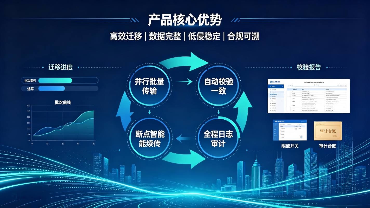 批量数据迁移系统:安全高效数据迁移,实现业务系统无缝升级切换(图4) 批量数据迁移系统:安全高效数据迁移,实现业务系统无缝升级切换(图4)