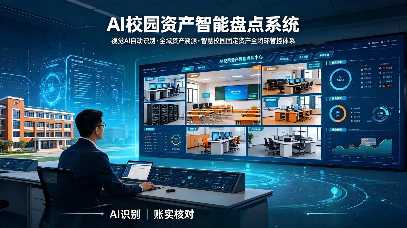 AI校园资产智能盘点系统：智慧校园固定资产全闭环管控体系