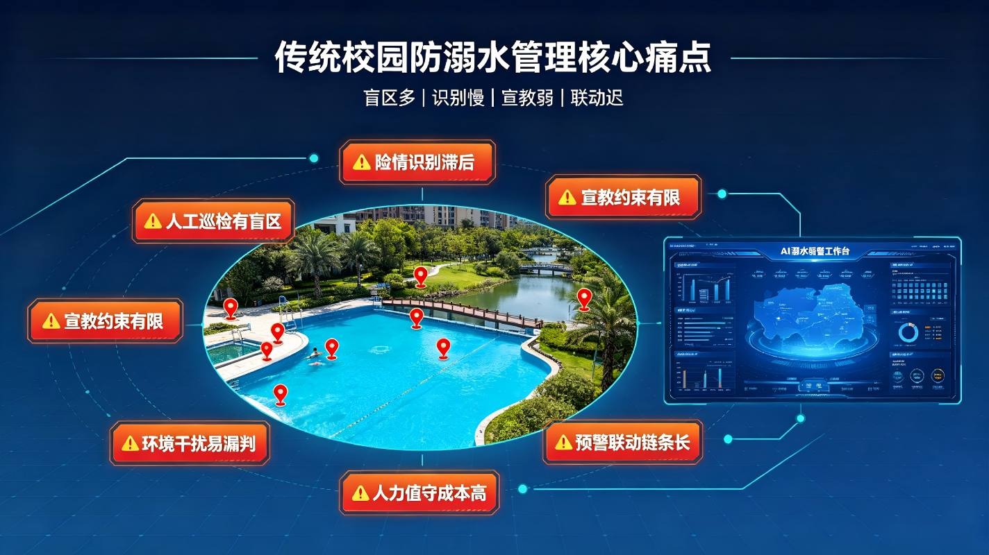 AI校园溺水智能预警系统：全天候水域防护，筑牢学生防溺水安全防线(图2)