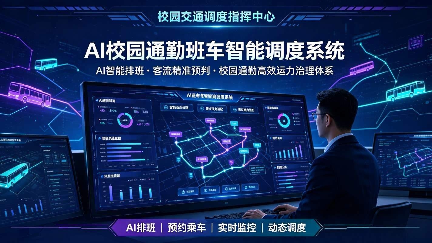 AI校园通勤班车智能调度系统：校园通勤高效运力治理体系(图1)