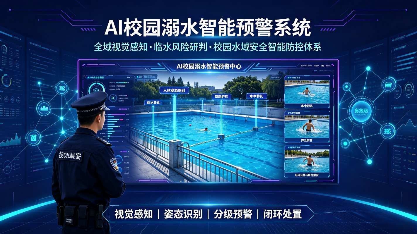 AI校园溺水智能预警系统：校园水域安全智能防控体系(图1)