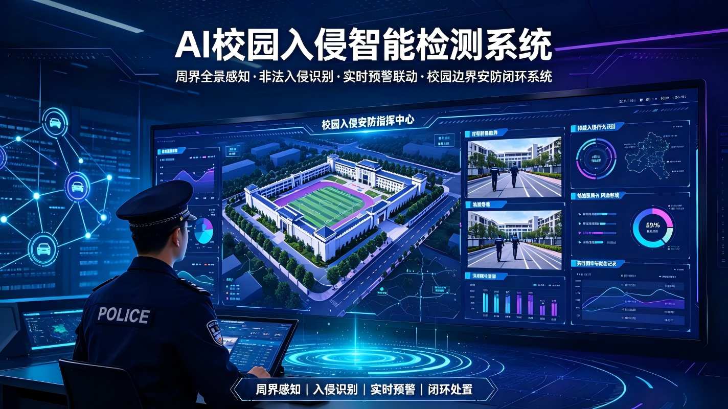 AI校园入侵智能检测系统：校园边界安防闭环系统