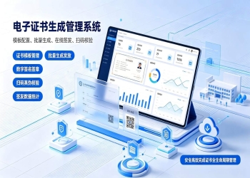 电子证书生成管理系统：校园证书数字化制作发放与溯源解决方案